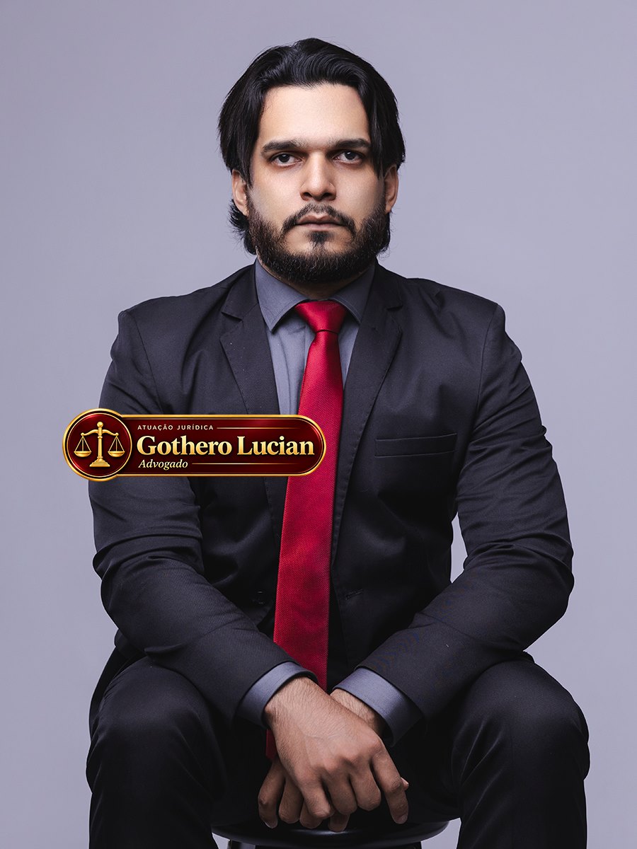 Retrato de Gothero Lucian, advogado responsável pelo escritório